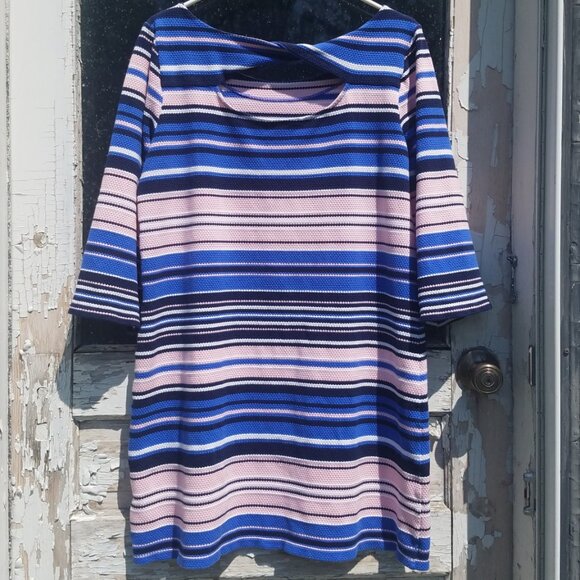 Lilly Pulitzer Bay Dress In Paradise Pink The Swim Stripe - Picture 4 of 14